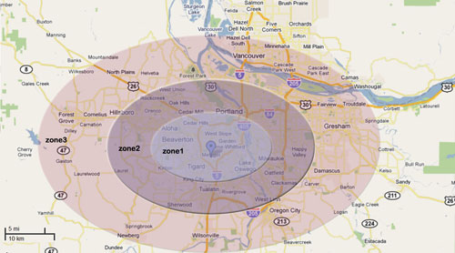 Pet Care Service area map